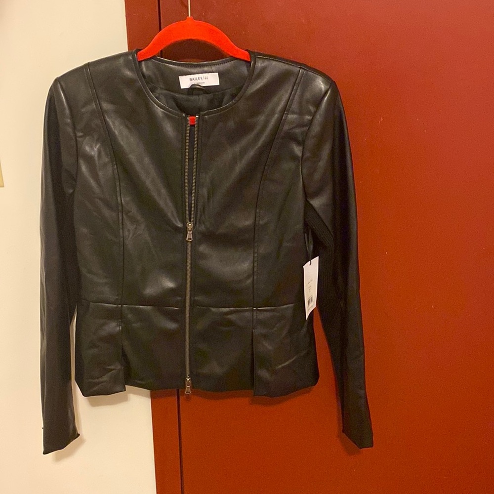 Bailey 44 Black Leather Moto Jacket